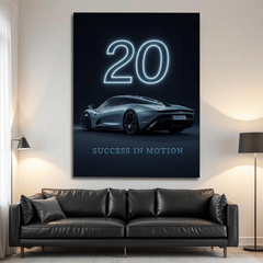 McLaren Speedtail Silver Hypercar Canvas Wall Art – Modern Luxury Automotive Décor