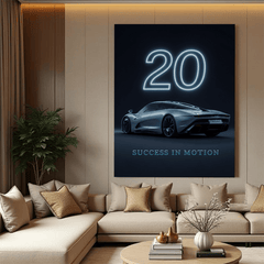 McLaren Speedtail Silver Hypercar Canvas Wall Art – Modern Luxury Automotive Décor