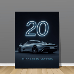 McLaren Speedtail Silver Hypercar Canvas Wall Art – Modern Luxury Automotive Décor