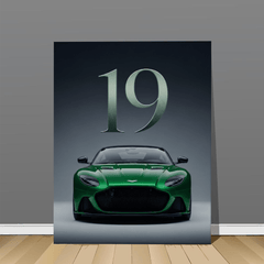 Aston Martin DBS Superleggera Green Supercar Canvas Wall Art – Luxury Automotive Décor