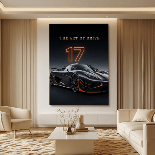 Koenigsegg Agera RS Black Hypercar Canvas Wall Art – Exclusive Luxury Décor