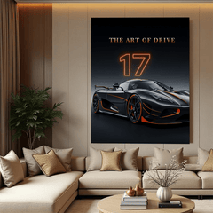 Koenigsegg Agera RS Black Hypercar Canvas Wall Art – Exclusive Luxury Décor