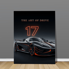 Koenigsegg Agera RS Black Hypercar Canvas Wall Art – Exclusive Luxury Décor