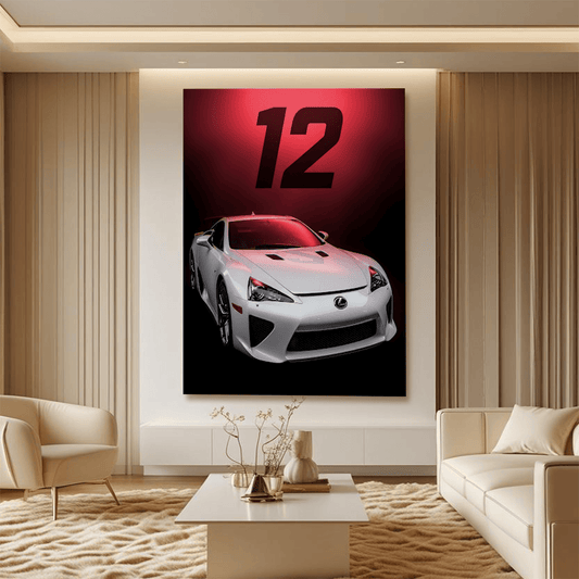 Lexus LFA White Supercar Canvas Wall Art – Luxury Performance Décor