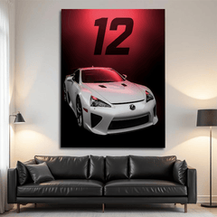 Lexus LFA White Supercar Canvas Wall Art – Luxury Performance Décor