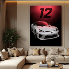Lexus LFA White Supercar Canvas Wall Art – Luxury Performance Décor