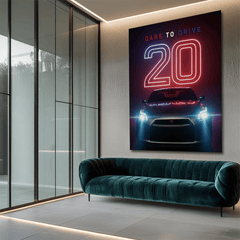 Nissan GT-R Black Sports Car Canvas Wall Art Prints – Modern Supercar Décor