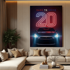 Nissan GT-R Black Sports Car Canvas Wall Art Prints – Modern Supercar Décor