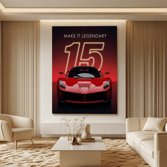 Ferrari LaFerrari Red Supercar Canvas Wall Art – Italian Luxury Automotive Décor