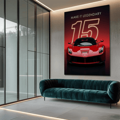 Ferrari LaFerrari Red Supercar Canvas Wall Art – Italian Luxury Automotive Décor