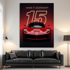 Ferrari LaFerrari Red Supercar Canvas Wall Art – Italian Luxury Automotive Décor