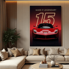 Ferrari LaFerrari Red Supercar Canvas Wall Art – Italian Luxury Automotive Décor
