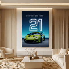 Lamborghini Huracán Green Supercar Canvas Wall Art – Luxury Sports Car Decor