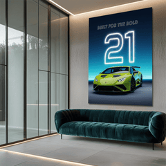 Lamborghini Huracán Green Supercar Canvas Wall Art – Luxury Sports Car Decor