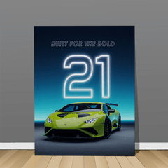 Lamborghini Huracán Green Supercar Canvas Wall Art – Luxury Sports Car Decor