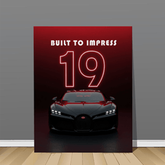 Bugatti Chiron Black and Red Supercar Canvas Wall Art – Luxury Automotive Decor