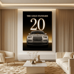 Rolls-Royce Phantom Silver Luxury Car Canvas Wall Art – Timeless Automotive Decor