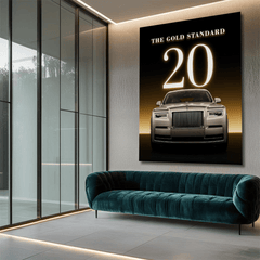 Rolls-Royce Phantom Silver Luxury Car Canvas Wall Art – Timeless Automotive Decor