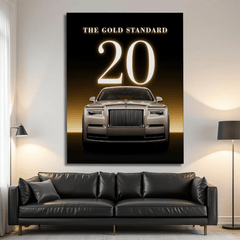 Rolls-Royce Phantom Silver Luxury Car Canvas Wall Art – Timeless Automotive Decor