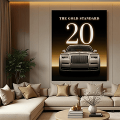 Rolls-Royce Phantom Silver Luxury Car Canvas Wall Art – Timeless Automotive Decor