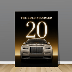 Rolls-Royce Phantom Silver Luxury Car Canvas Wall Art – Timeless Automotive Decor