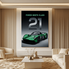 Aston Martin Valhalla Green Hypercar Canvas Wall Art – Luxury Performance Decor