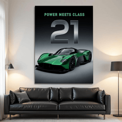 Aston Martin Valhalla Green Hypercar Canvas Wall Art – Luxury Performance Decor