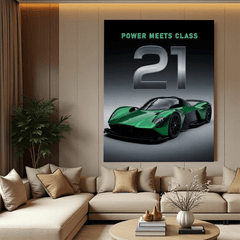 Aston Martin Valhalla Green Hypercar Canvas Wall Art – Luxury Performance Decor