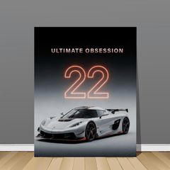 Koenigsegg Jesko White Hypercar Canvas Wall Art – Exclusive Automotive Decor