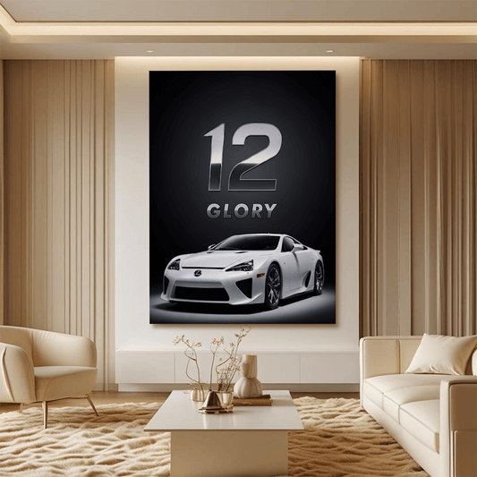 Lexus LFA White Canvas Wall Art – Iconic Japanese Supercar Wall Decor