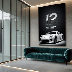 Lexus LFA White Canvas Wall Art – Iconic Japanese Supercar Wall Decor
