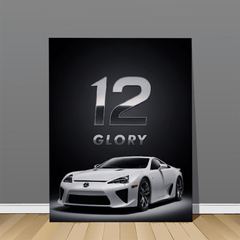 Lexus LFA White Canvas Wall Art – Iconic Japanese Supercar Wall Decor