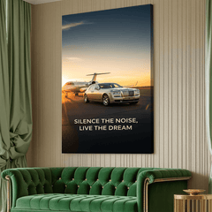 Silence the Noise, Live the Dream Motivational Canvas Wall Art Print