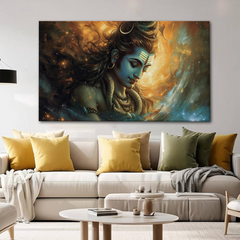 Divine Aura of Lord Shiva Canvas Wall Art Prints – Spiritual Home Decor