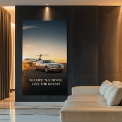 Silence the Noise, Live the Dream Motivational Canvas Wall Art Print