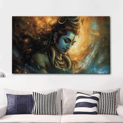 Divine Aura of Lord Shiva Canvas Wall Art Prints – Spiritual Home Decor