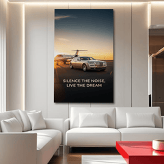 Silence the Noise, Live the Dream Motivational Canvas Wall Art Print