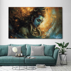 Divine Aura of Lord Shiva Canvas Wall Art Prints – Spiritual Home Decor