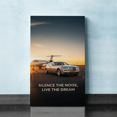Silence the Noise, Live the Dream Motivational Canvas Wall Art Print