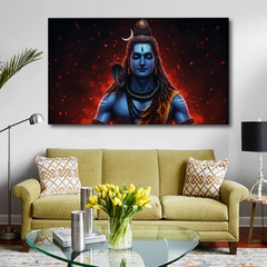 Fierce Shiva Energy Canvas Wall Art – Flame of the Destroyer