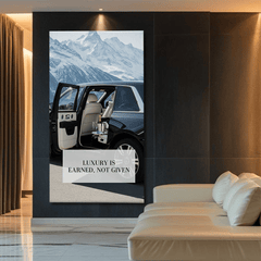 Luxury Is Earned Not Given Motivational Canvas Wall Art Print
