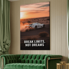 Break Limits Not Dreams Motivational Canvas Wall Art Print