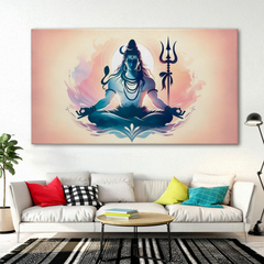 Meditative Shiva Canvas Wall Art – Peaceful Energy for Modern Interiors