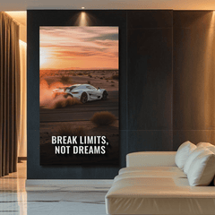 Break Limits Not Dreams Motivational Canvas Wall Art Print