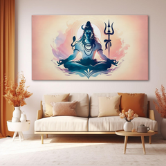 Meditative Shiva Canvas Wall Art – Peaceful Energy for Modern Interiors