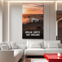 Break Limits Not Dreams Motivational Canvas Wall Art Print