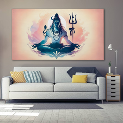 Meditative Shiva Canvas Wall Art – Peaceful Energy for Modern Interiors