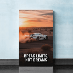 Break Limits Not Dreams Motivational Canvas Wall Art Print