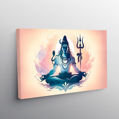 Meditative Shiva Canvas Wall Art – Peaceful Energy for Modern Interiors