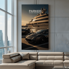 Parked Where Dreams Live Motivational Canvas Wall Art Print